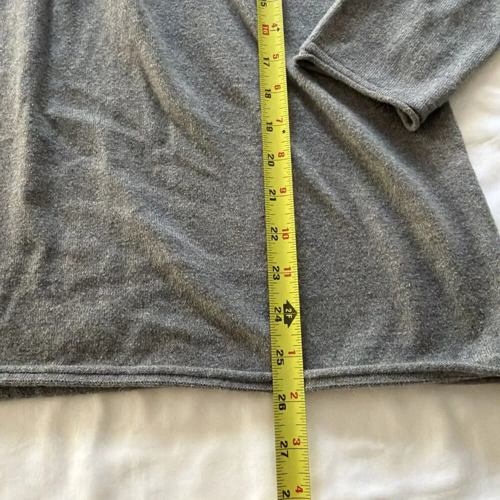 Eddie Bauer Women’s Medium TALL Gray Cowl Neck Pullover Sweater cotton nylon